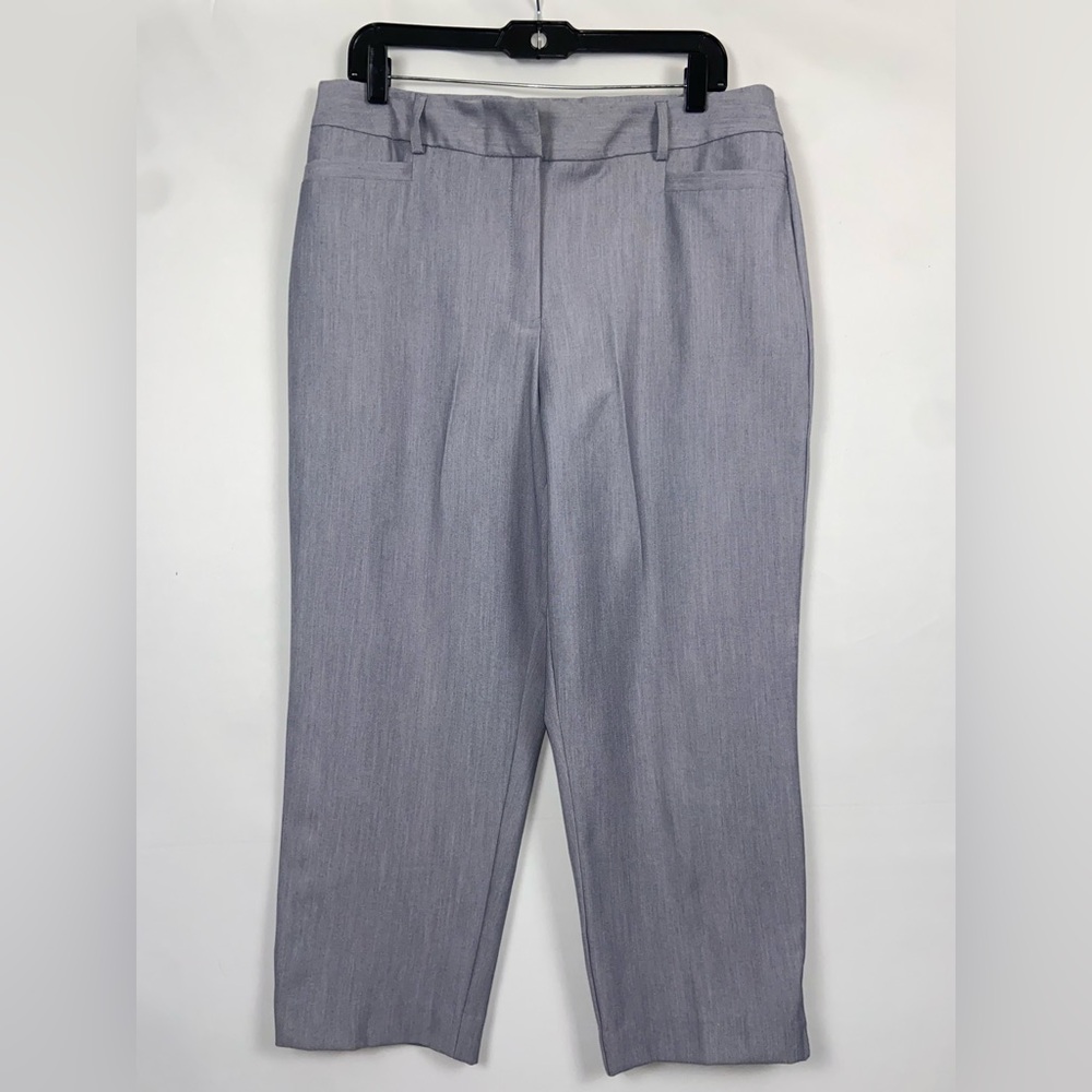 Gray Dress Pants Slacks Counterparts Size 14 Cropped/Ankle Career Pant